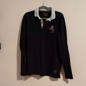 Black Long Sleeve Polo Shirt